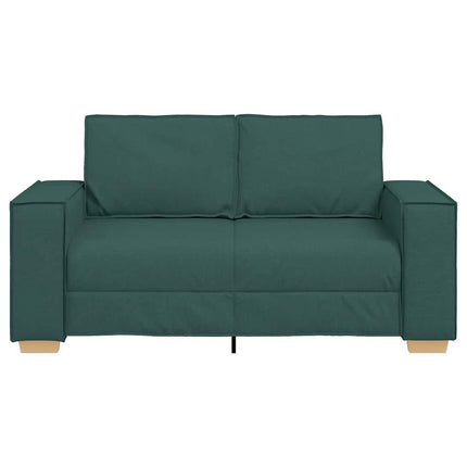2-sitssoffa mörkgrön 160x78x84 cm tyg