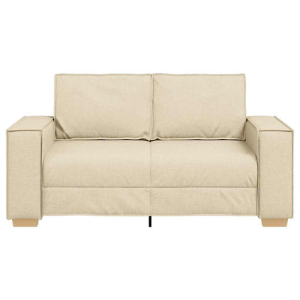 2-sitssoffa krämfärgad 160x78x84 cm tyg