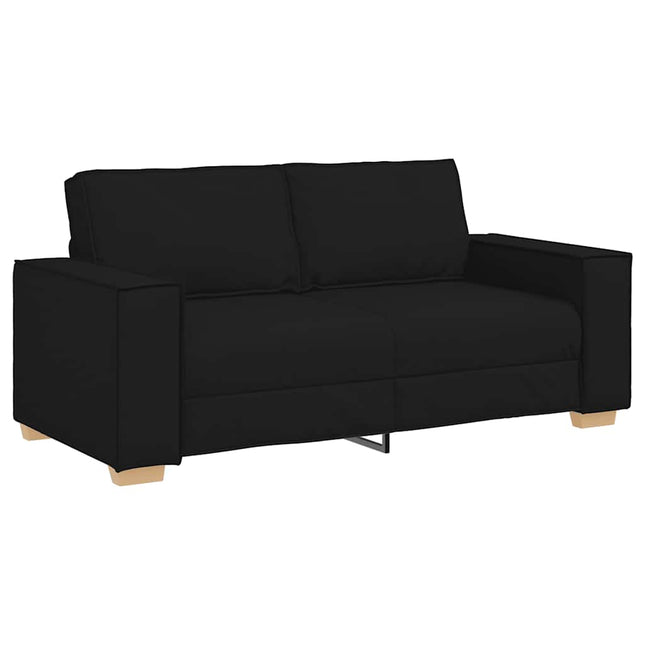 2-sitssoffa svart 180x78x84 cm tyg