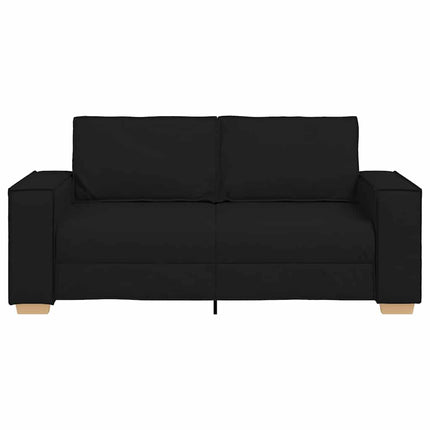 2-sitssoffa svart 180x78x84 cm tyg