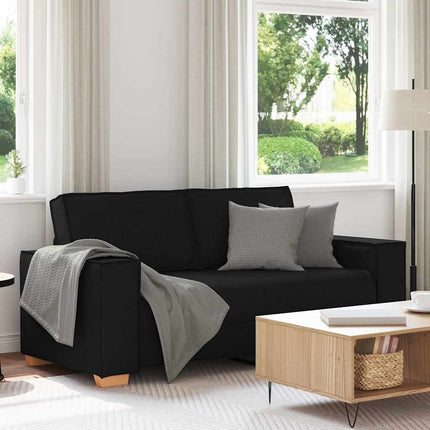 2-sitssoffa svart 180x78x84 cm tyg
