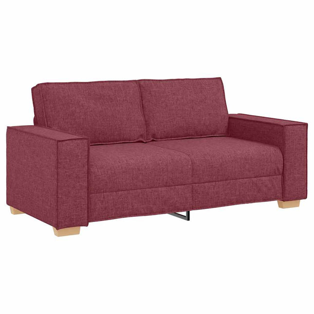 2-sitssoffa vinröd 180x78x84 cm tyg