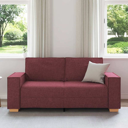 2-sitssoffa vinröd 180x78x84 cm tyg
