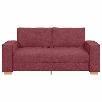 2-sitssoffa vinröd 180x78x84 cm tyg