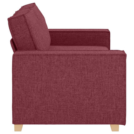 2-sitssoffa vinröd 180x78x84 cm tyg