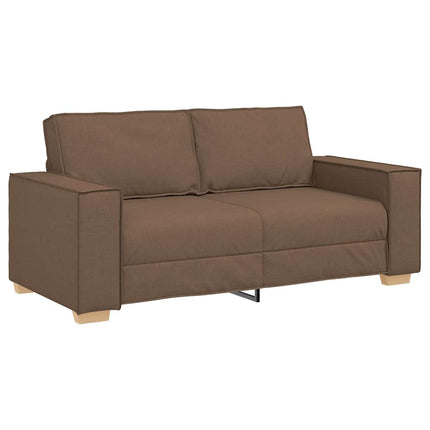 2-sitssoffa brun 180x78x84 cm tyg