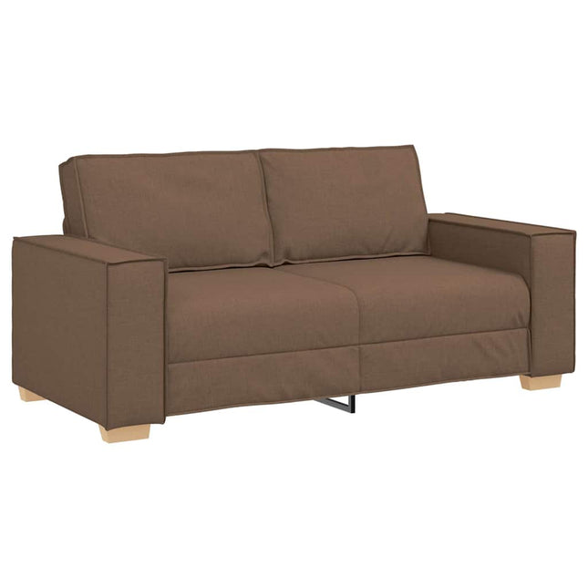 2-sitssoffa brun 180x78x84 cm tyg