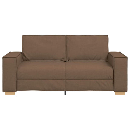 2-sitssoffa brun 180x78x84 cm tyg