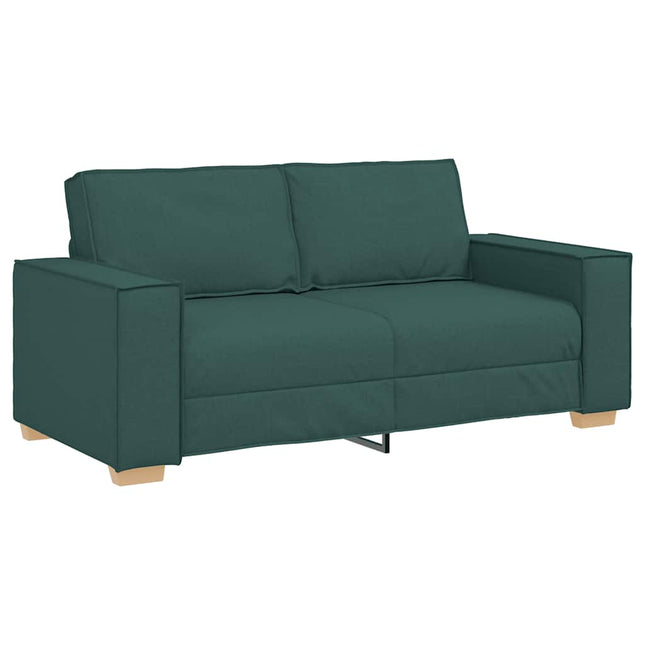 2-sitssoffa mörkgrön 180x78x84 cm tyg