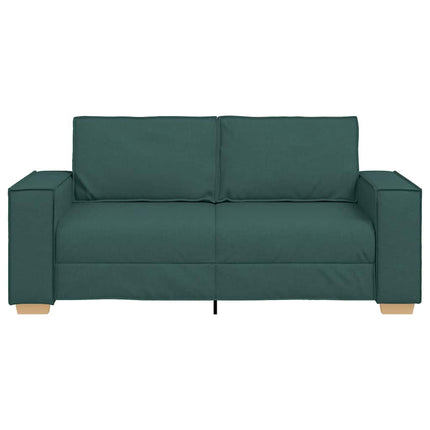 2-sitssoffa mörkgrön 180x78x84 cm tyg