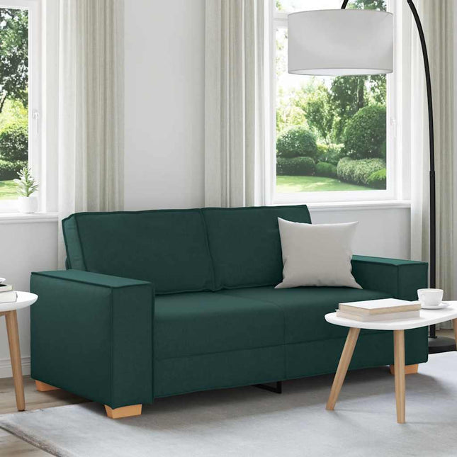 2-sitssoffa mörkgrön 180x78x84 cm tyg