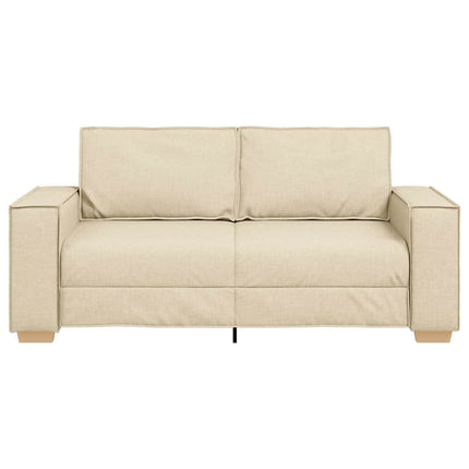 2-sitssoffa krämfärgad 180x78x84 cm tyg