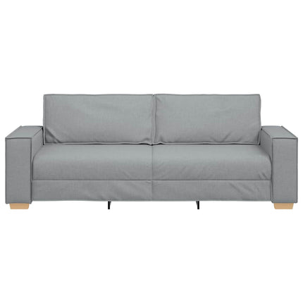 3-sitssoffa ljusgrå 220x78x84 cm tyg