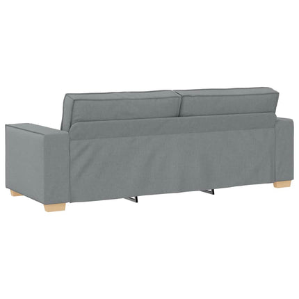 3-sitssoffa ljusgrå 220x78x84 cm tyg
