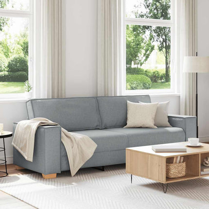 3-sitssoffa ljusgrå 220x78x84 cm tyg