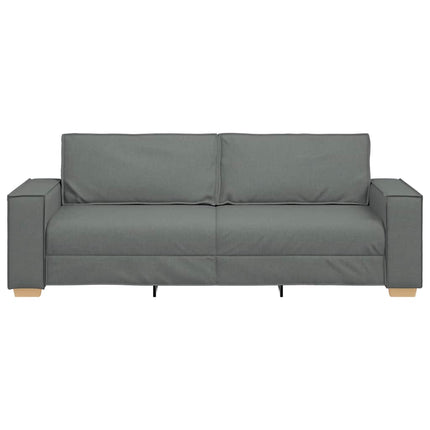3-sitssoffa mörkgrå 220x78x84 cm tyg