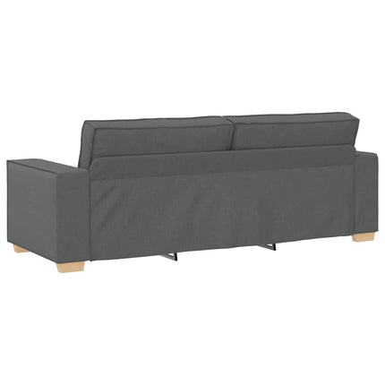 3-sitssoffa mörkgrå 220x78x84 cm tyg