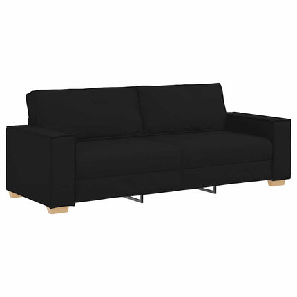 3-sitssoffa svart 220x78x84 cm tyg