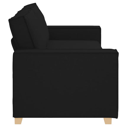 3-sitssoffa svart 220x78x84 cm tyg