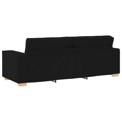 3-sitssoffa svart 220x78x84 cm tyg