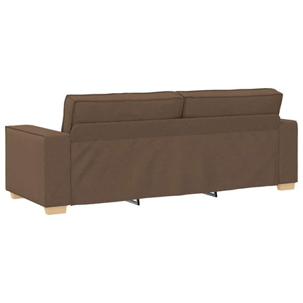 3-Sits soffa Brun 220 cm tyg