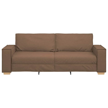 3-Sits soffa Brun 220 cm tyg