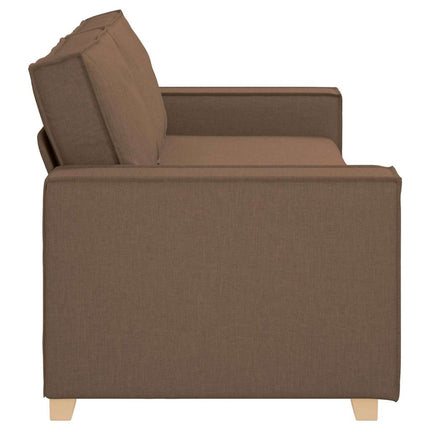 3-Sits soffa Brun 220 cm tyg