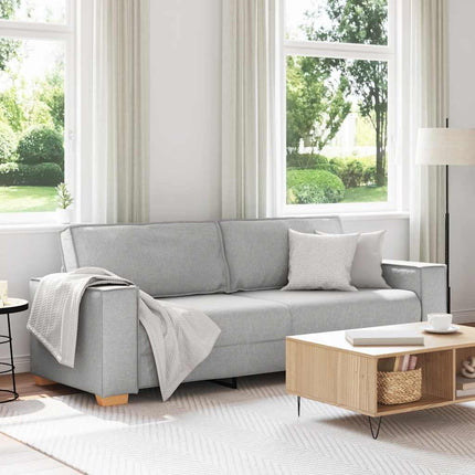 3-sitssoffa molngrå 220x78x84 cm tyg