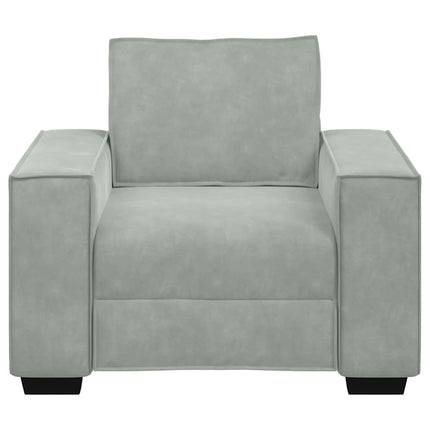 Soffstol ljusgrå 100x78x84 cm sammet
