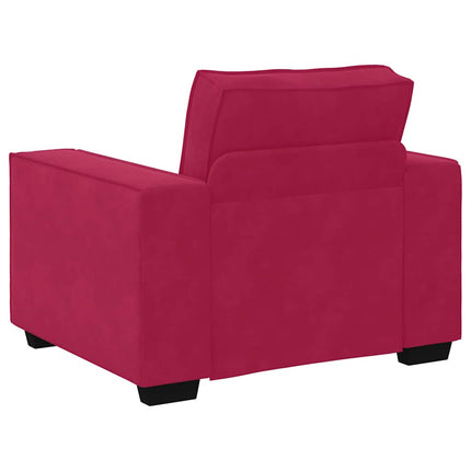 Soffstol vinröd 100x78x84 cm sammet