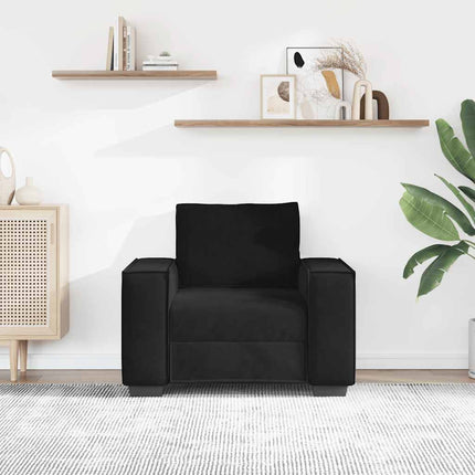 Soffstol svart 100x78x84 cm sammet