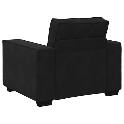 Soffstol svart 100x78x84 cm sammet