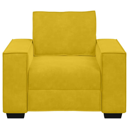 Soffstol gul 100x78x84 cm sammet