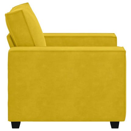 Soffstol gul 100x78x84 cm sammet