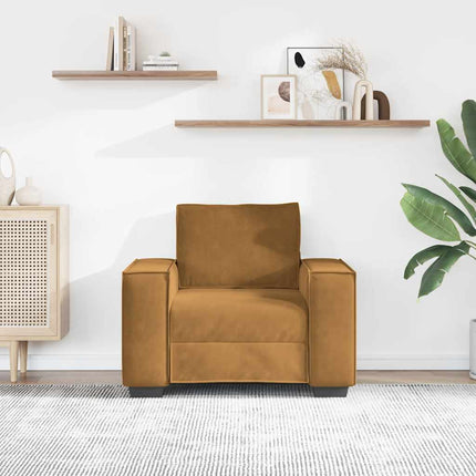 Soffstol brun 100x78x84 cm sammet