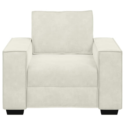 Soffstol gräddvit 100x78x84 cm sammet