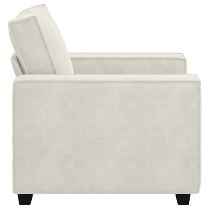 Soffstol gräddvit 100x78x84 cm sammet