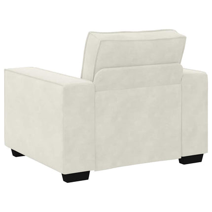 Soffstol gräddvit 100x78x84 cm sammet