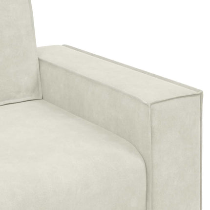 Soffstol gräddvit 100x78x84 cm sammet