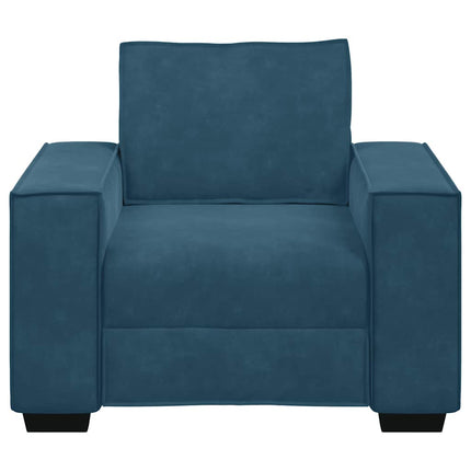 Soffstol blå 100x78x84 cm sammet