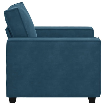 Soffstol blå 100x78x84 cm sammet