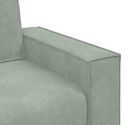 2-sitssoffa ljusgrå 160x78x84 cm sammet