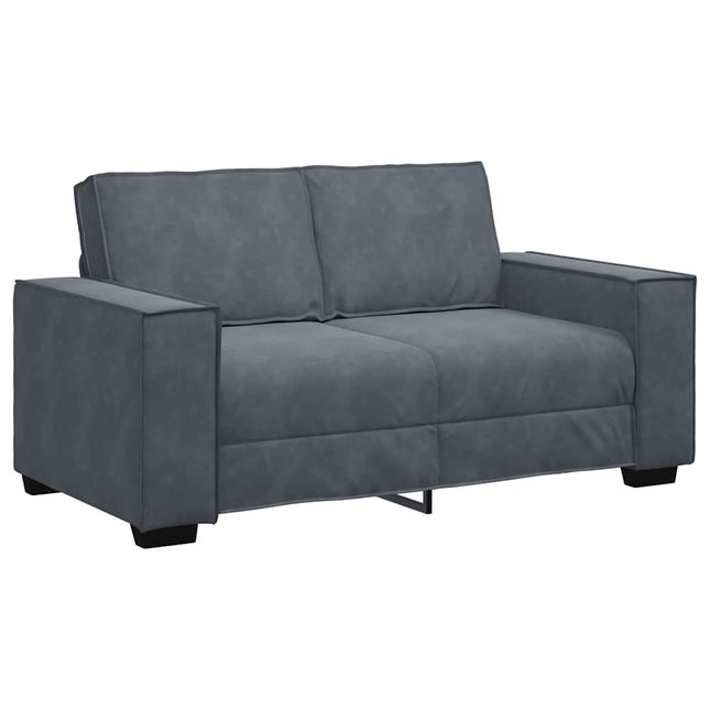 2-sitssoffa mörkgrå 160x78x84 cm sammet