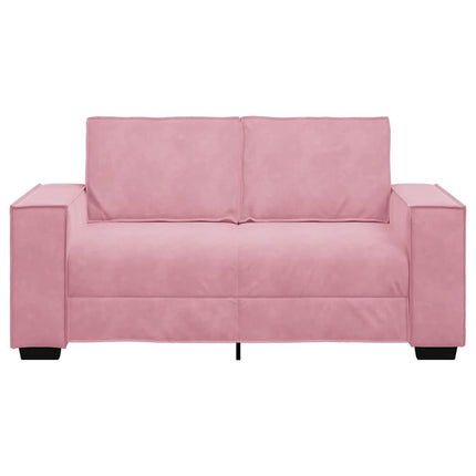 Soffa 2-sits rosa 160x78x84 cm sammet