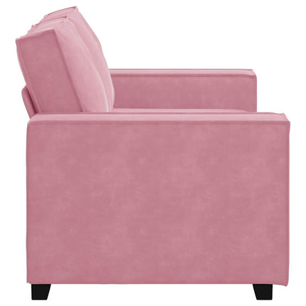 Soffa 2-sits rosa 160x78x84 cm sammet
