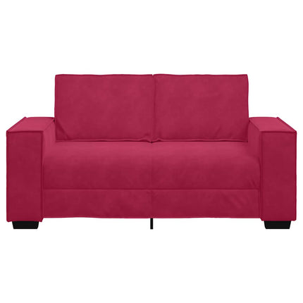 2-sitssoffa vinröd 160x78x84 cm sammet