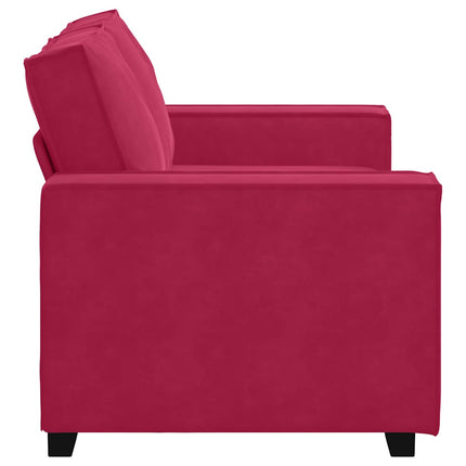 2-sitssoffa vinröd 160x78x84 cm sammet