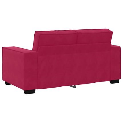 2-sitssoffa vinröd 160x78x84 cm sammet