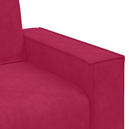 2-sitssoffa vinröd 160x78x84 cm sammet