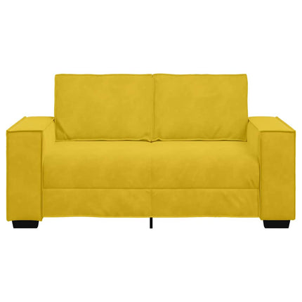 2-sitssoffa gul 160x78x84 cm sammet